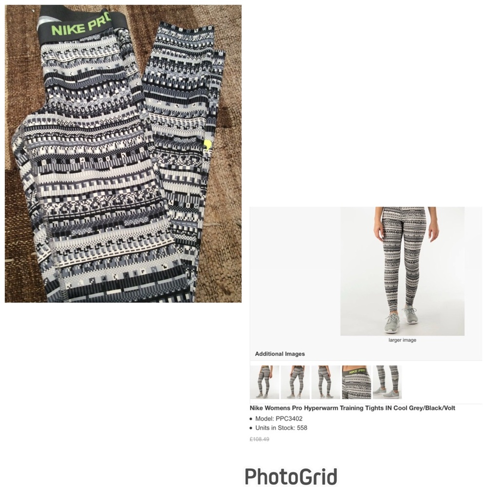 Nike Pro Gray Patterned Activewear Set - image 5